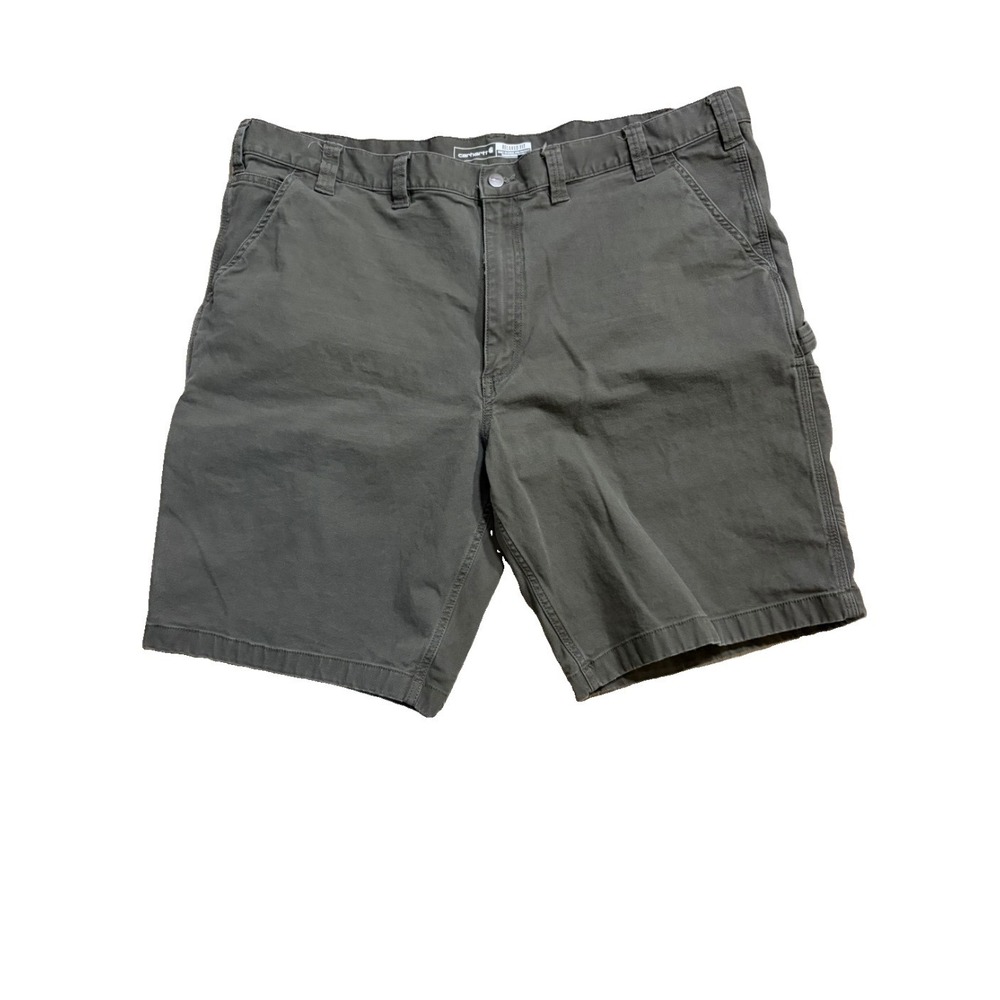 Carhartt Rugged Flex Relaxed Fit Canvas Utility Work Shorts Sz 44 Army Green